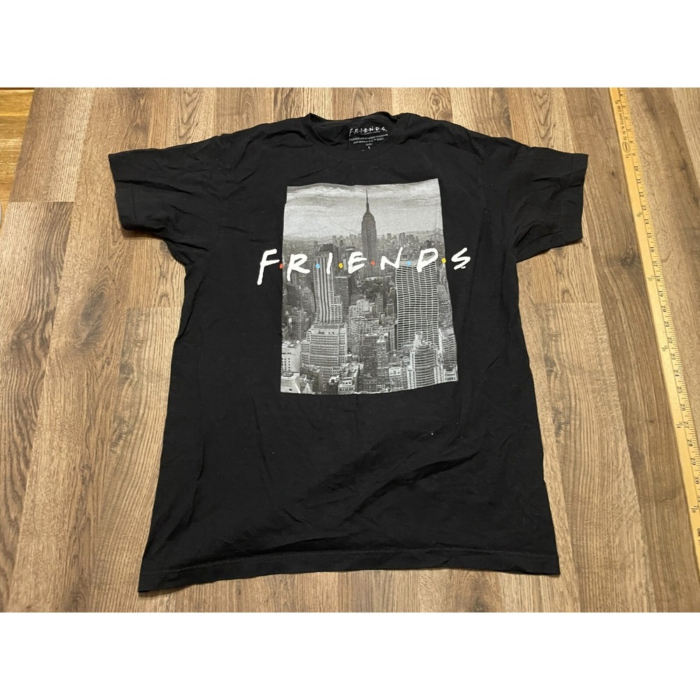 Friends Shirt, Men's Size Large, Black, Graphic Print